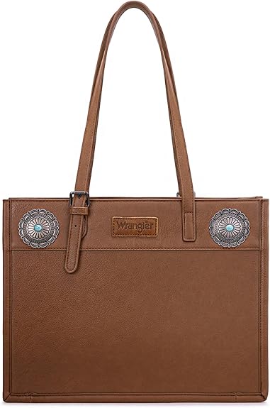 Wrangler Concho Wide Tote - Brown (WG194-8122BR)