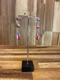 Wendy Earrings - Silver Multicolour Turquoise