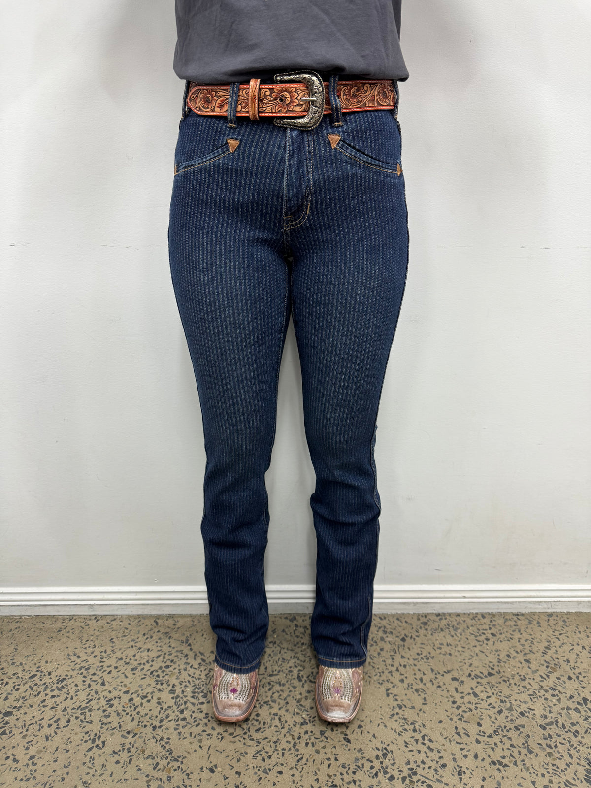 Rock & Roll Cowgirl Jeans - BW4HD07200 - Jacquard High Rise Bootcut