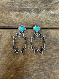 Western Earrings - Aztec Barbwire