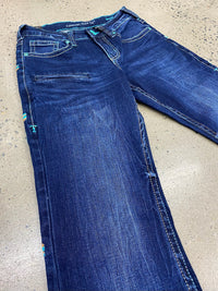 Cowgirl Tuff Jeans - Turquoise Arrows