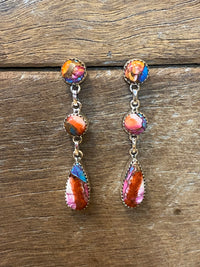 Wendy Earrings - Silver Multicolour Turquoise