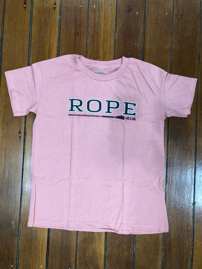 Hooey Rope Like a Girl Tee - Apricot
