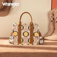 Wrangler Aztec Distressed Print Tote - Beige (WG221-8120BG)