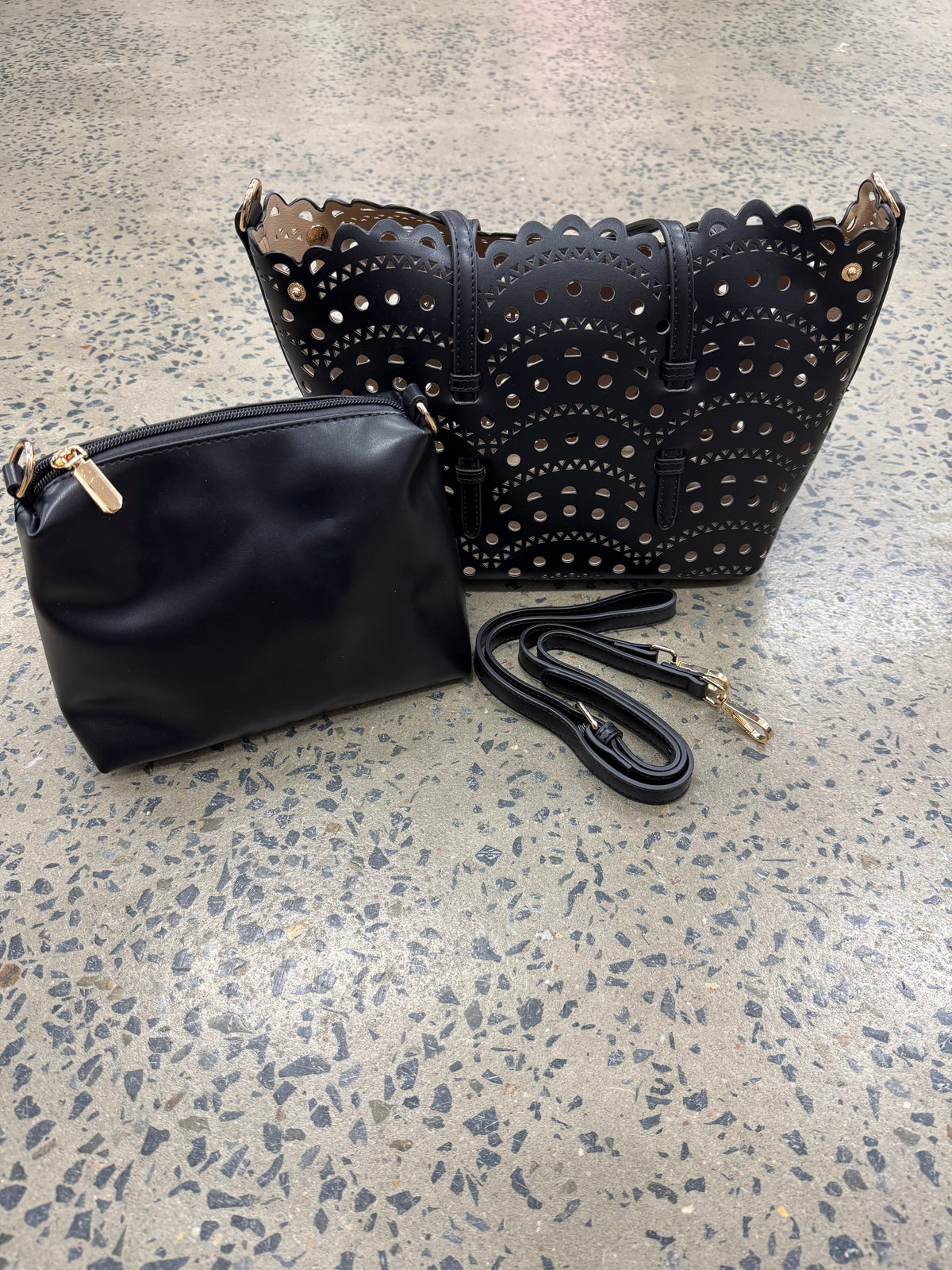 Portofino Tote Set - Black