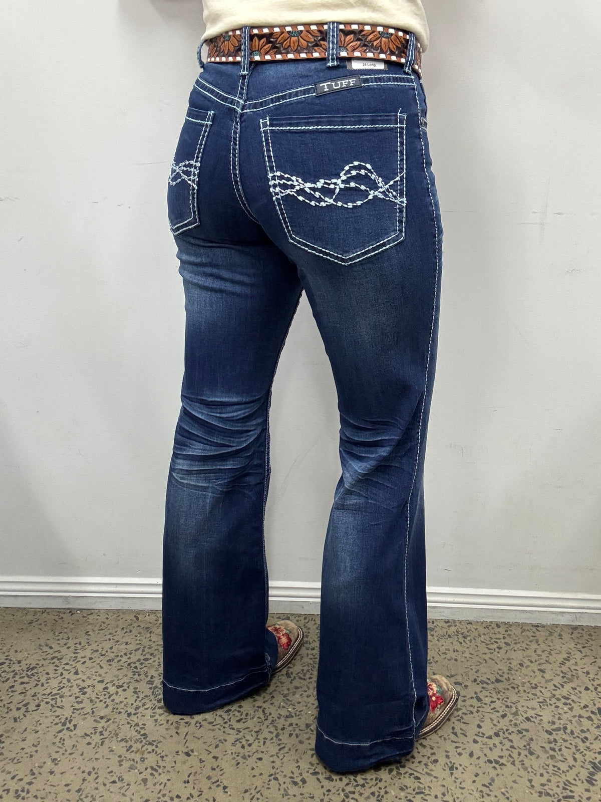 Cowgirl Tuff Jeans - Edgy Wide Leg