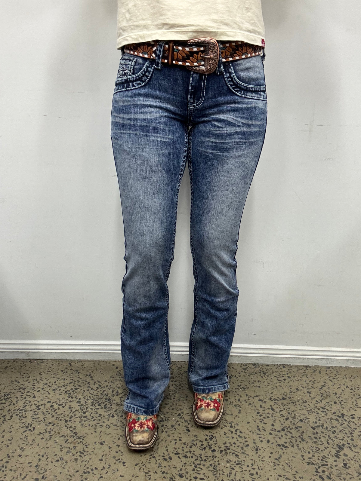 Cowgirl Tuff Jeans - DFMI Bleached