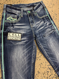 Cowgirl Tuff Jeans - Twisted Turquoise