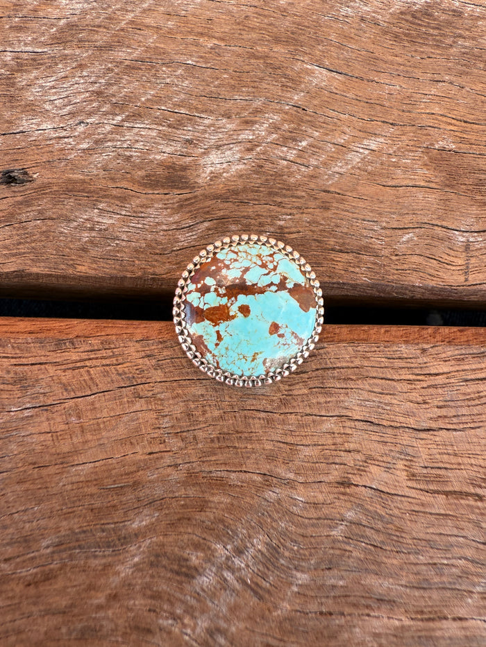 Frontier Adjustable Ring - Silver Turquoise