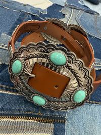 Western Concho Belt - Brown