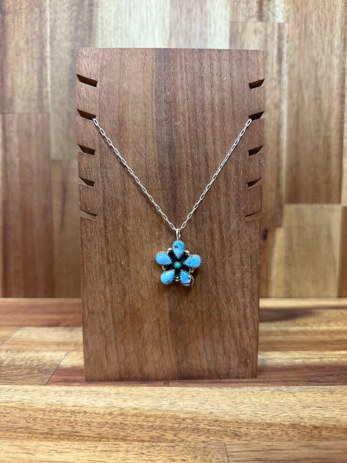 Celeste Necklace - Silver Turquoise