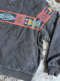 Canvas Bomber Jacket - Rodeo Legend (Black)