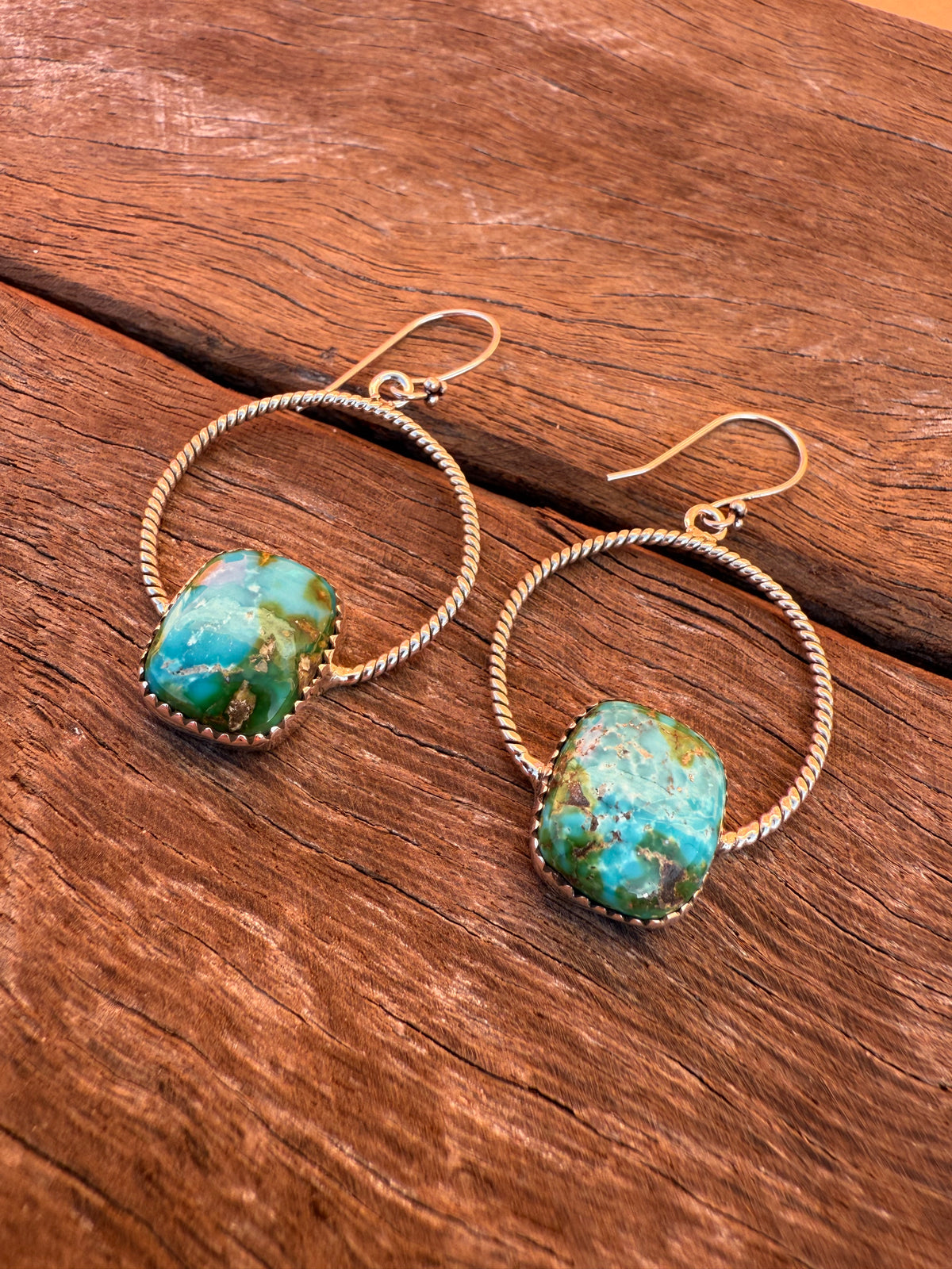 Hideaway Hoop Earrings - Sonora Gold Stones