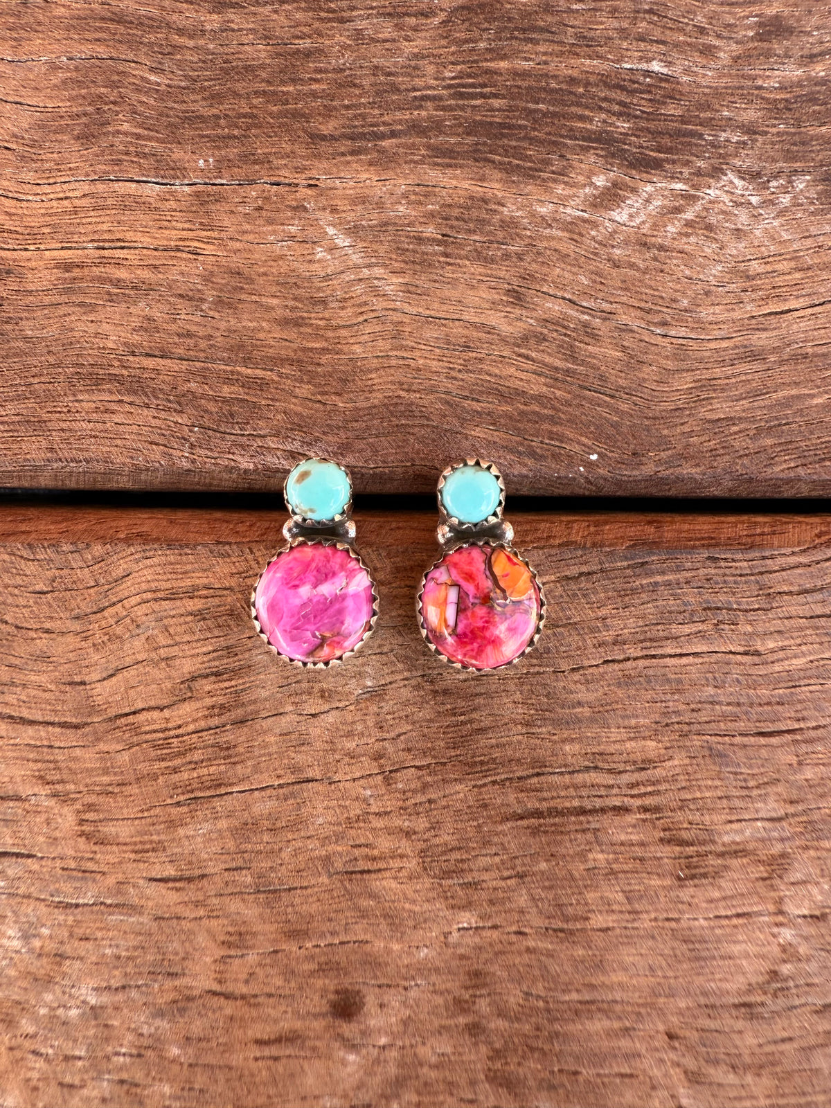Hold on Tight Earrings - Turquoise Stones