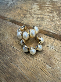 Earrings - Pearl Hoop