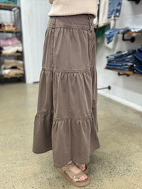 Coco - Denim Maxi Skirt (Cocoa)