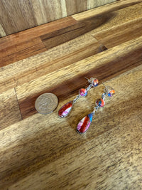 Wendy Earrings - Silver Multicolour Turquoise