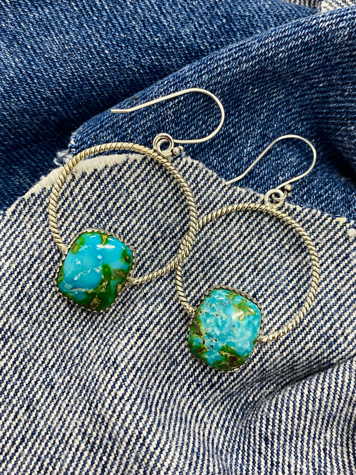 Hideaway Hoop Earrings - Sonora Gold Stones