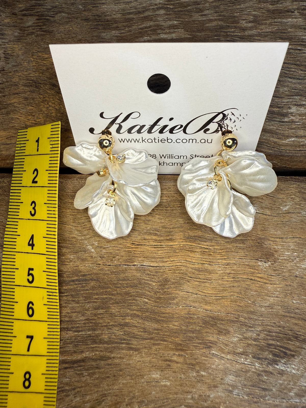 Earrings - Pearl Petal Dangle