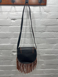 Sadie - Black & Tan Saddle Crossbody