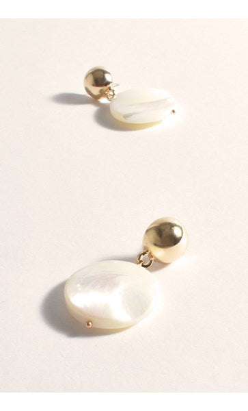 Earrings - Mother of Pearl Dome