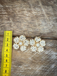 Earrings - Pearl Flower Dangle