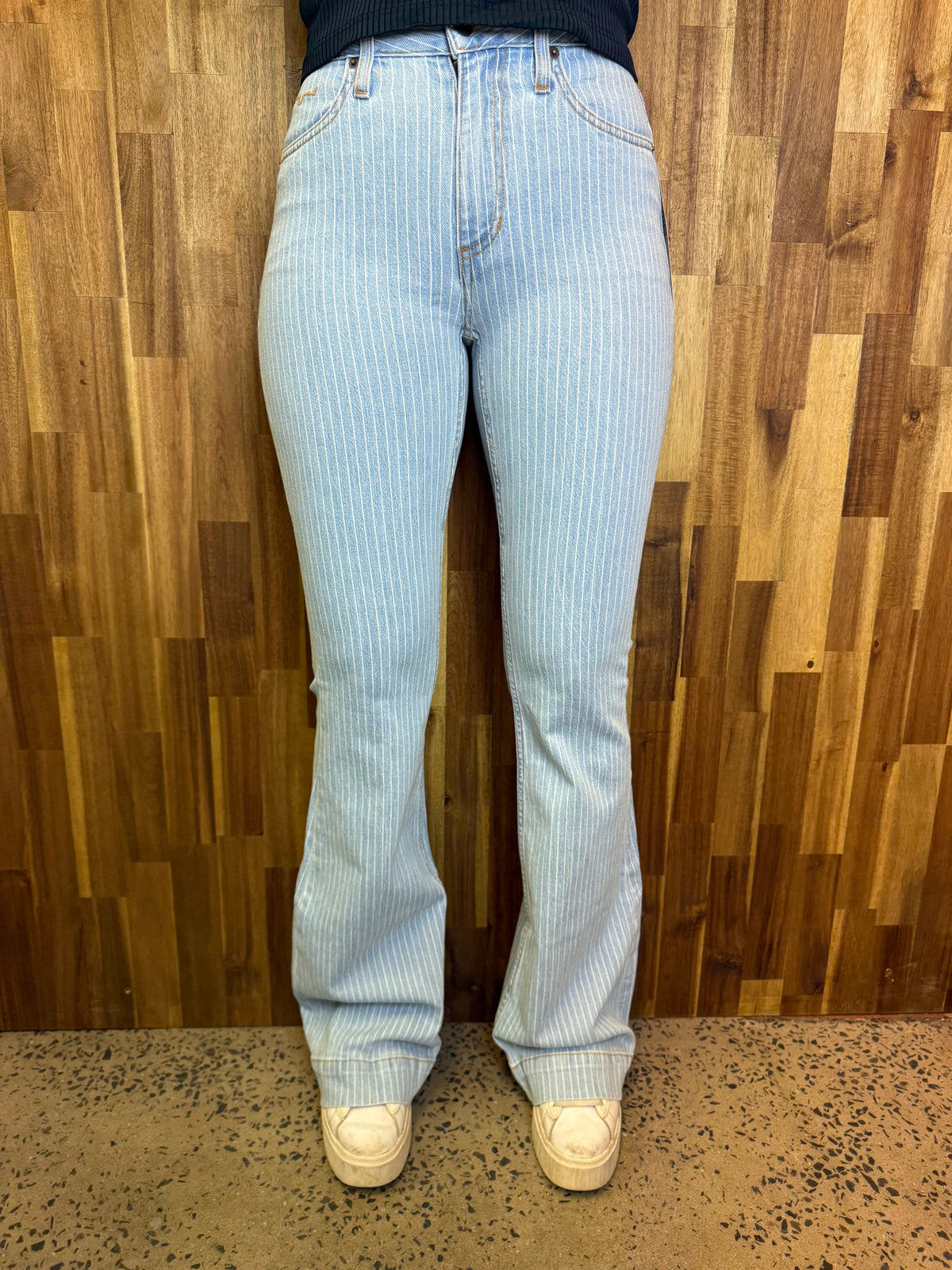 Kimes Ranch Jeans - Crystal Light Wash Stripe