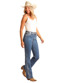 Rock & Roll Cowgirl Jeans - BW4HD06039 - Two Tone High Rise Bootcut