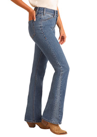 Rock & Roll Cowgirl Jeans - BW4HD06039 - Two Tone High Rise Bootcut