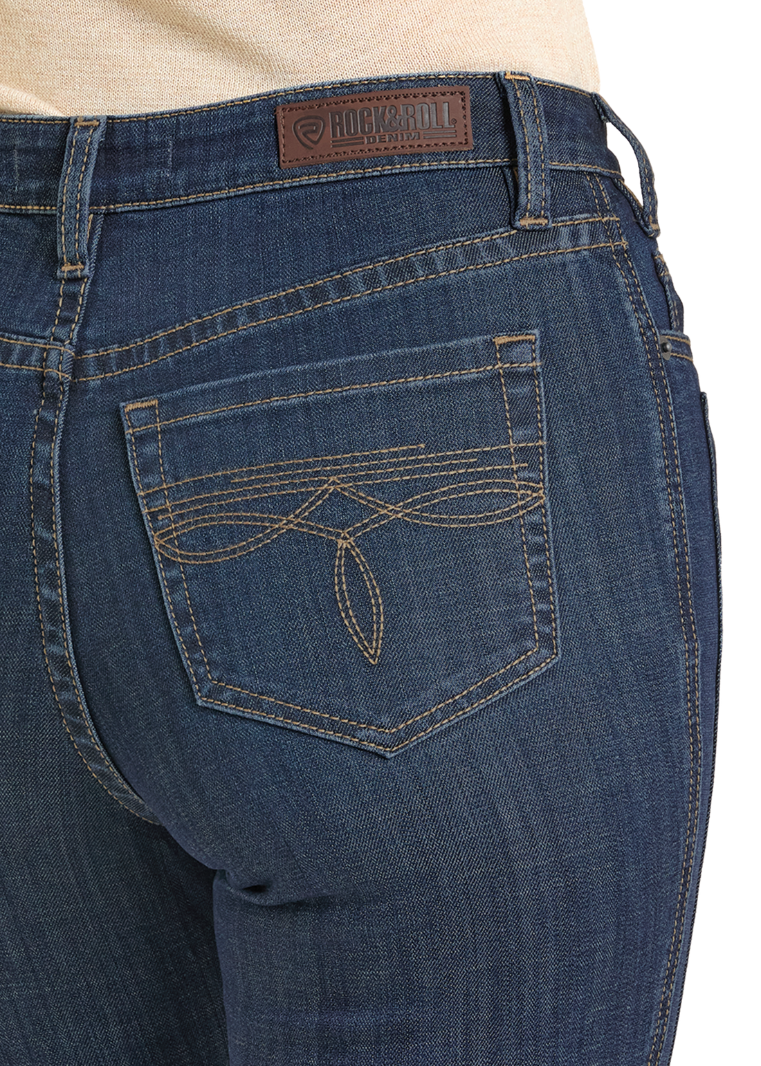 Rock & Roll Cowgirl Jeans - BW4HD07198 - Saddle Stitch High Rise Bootcut