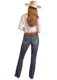 Rock & Roll Cowgirl Jeans - BW4RD06041 - Mid Rise Riding Fit
