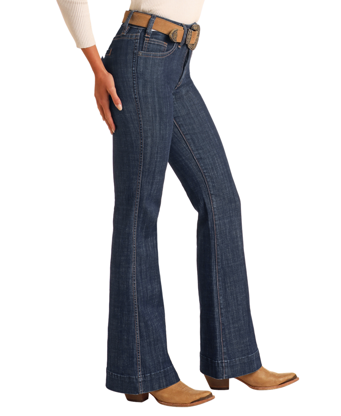 Rock & Roll Cowgirl Jeans - BW5HD06047- High Rise Trouser