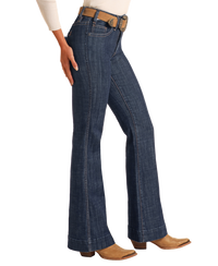 Rock & Roll Cowgirl Jeans - BW5HD06047- High Rise Trouser