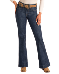 Rock & Roll Cowgirl Jeans - BW5HD06047- High Rise Trouser