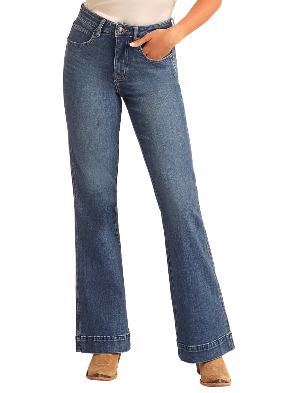 Rock & Roll Cowgirl Jeans - BW5HD06059 - High Rise Trouser