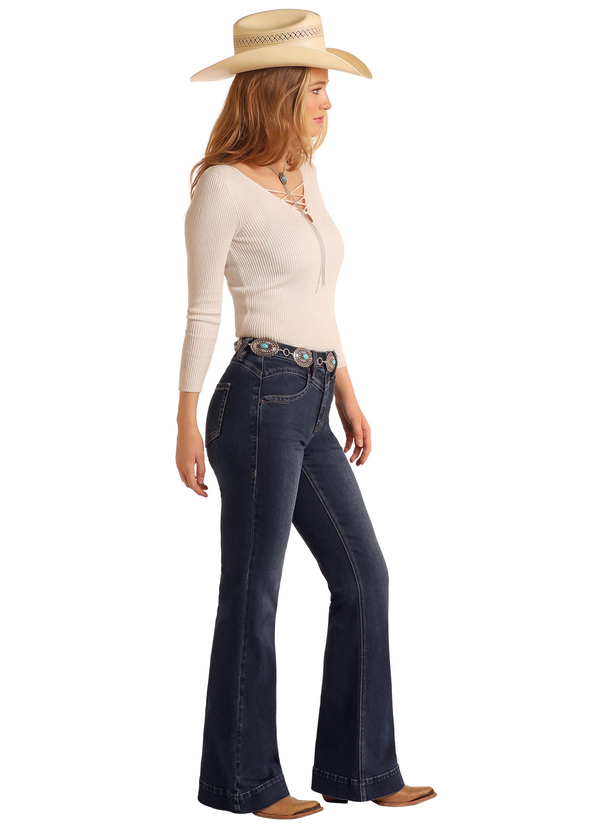 Rock & Roll Cowgirl Jeans - BW5HD06060 - High Rise Trouser