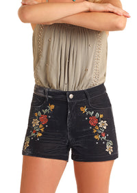 Pendleton Shorts - Embroidered Velvet Shorts