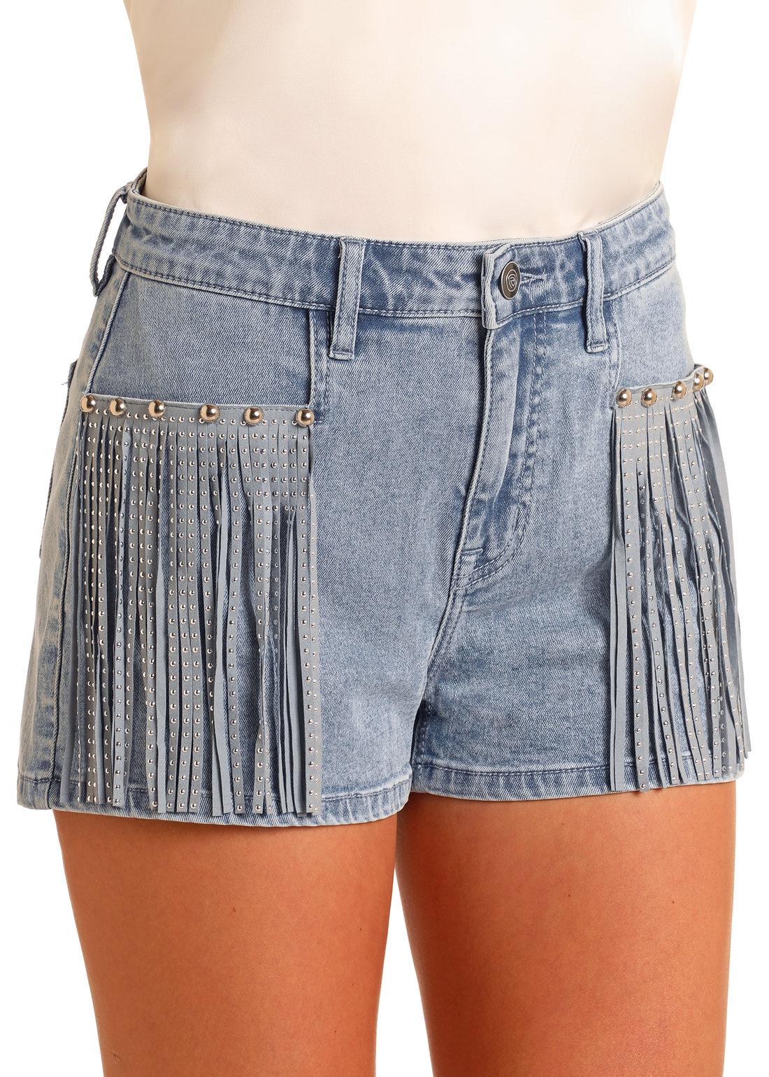 Houston Shorts - Studded Fringe Shorts