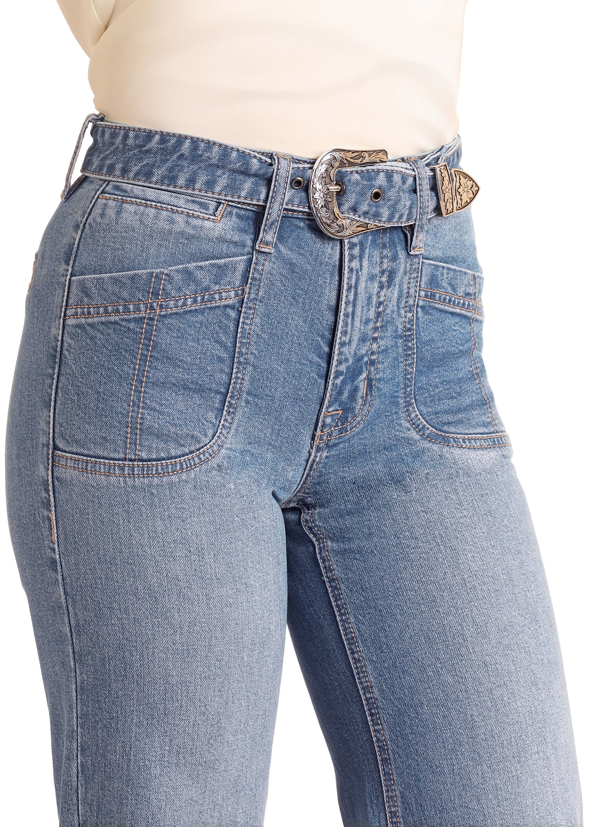 Rock & Roll Cowgirl Jeans - BW6HD06063 - High Rise Wide Leg Flare