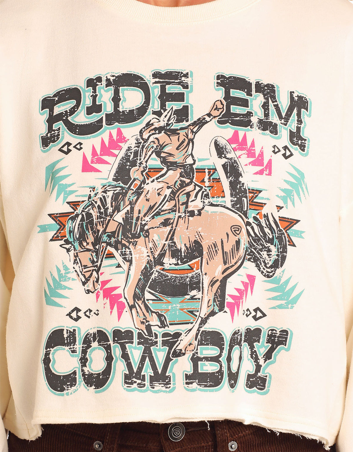 Rock & Roll - Women's Ride Em Printed Sweater (BW91T04534)
