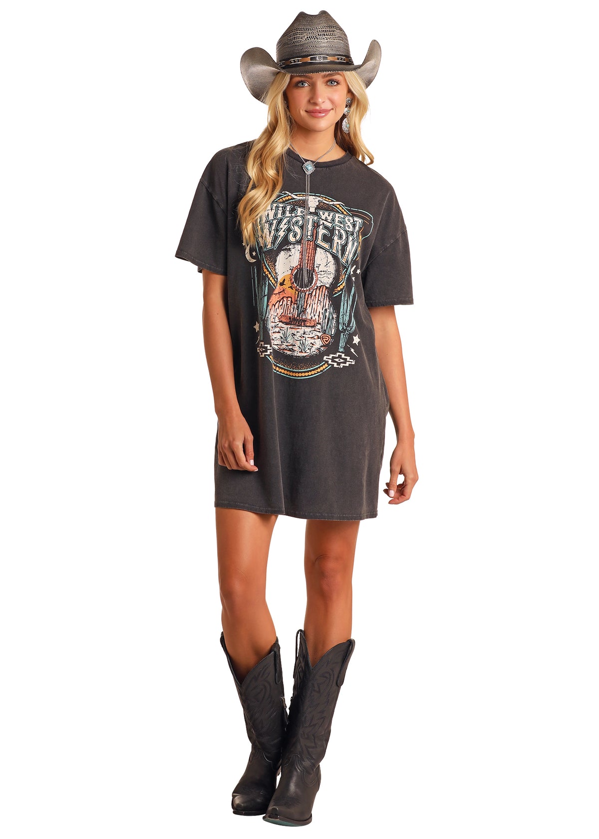 Rock & Roll Tee Shirt Dress (BWD1R05936)