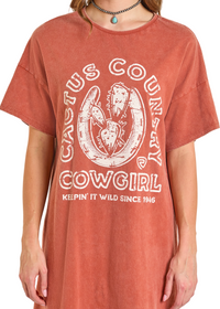 Rock & Roll Tee Shirt Dress (BWD1R07319)