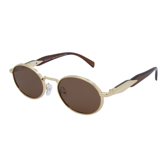 Oneday Sunglasses - Brooklyn (Gold Brown)