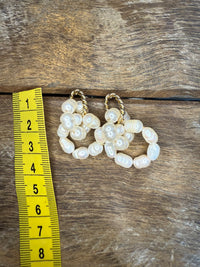 Earrings - Pearl Twisted Chain Drop
