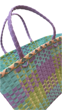 Recycled Plastic Small Tote Bag - Pastel