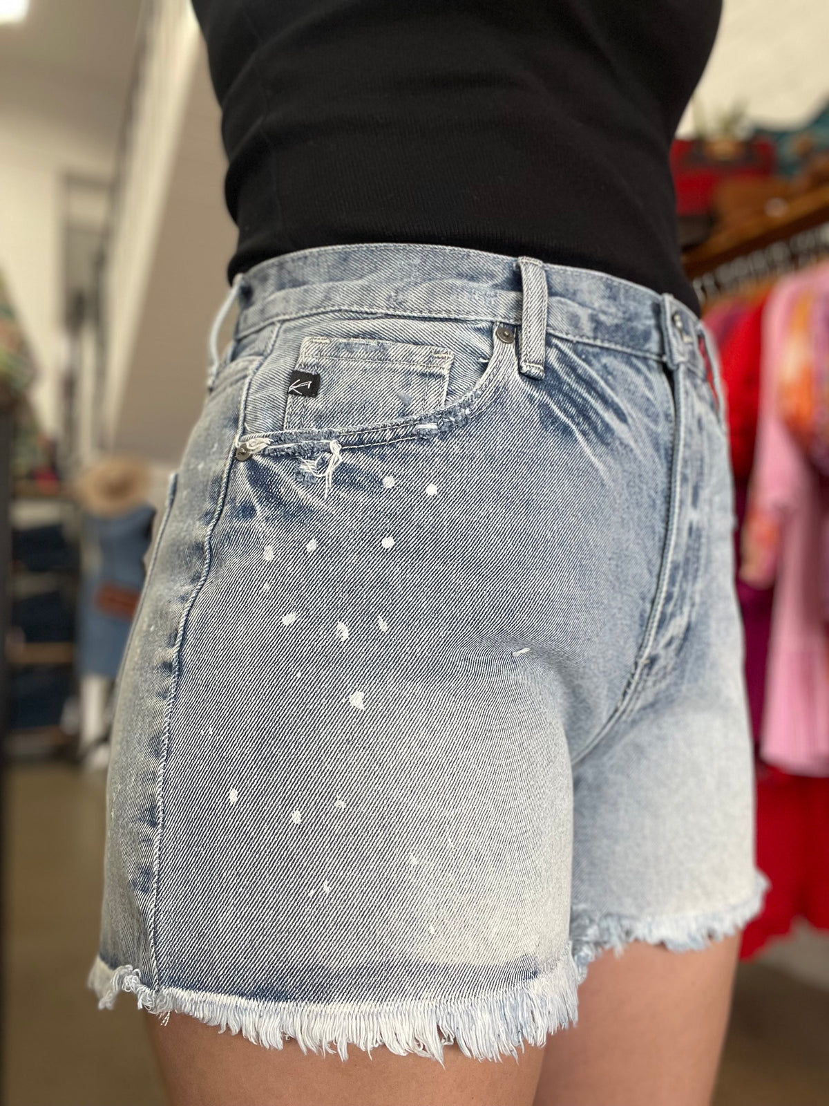 KanCan - Light Wash High Rise Shorts (KC7972M)