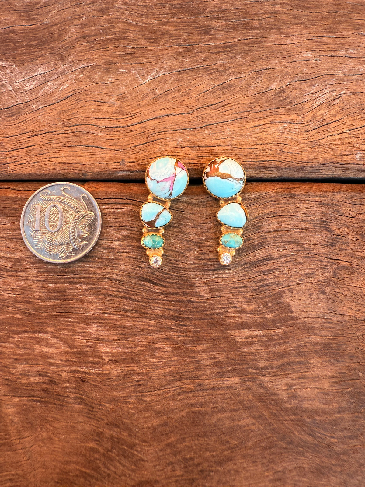 Fayrie Earrings - Cotton Candy Dahlia Stones