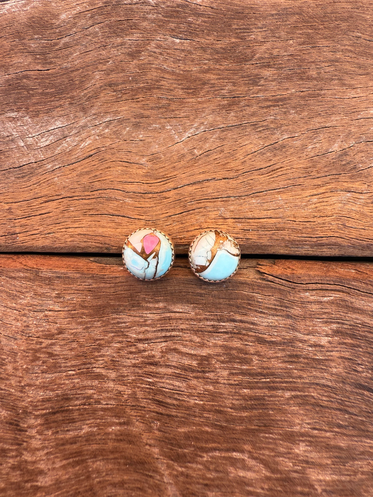 Candy Earrings - Cotton Candy Dahlia Stones (Medium)