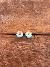 Candy Earrings - Cotton Candy Dahlia Stones (Medium)