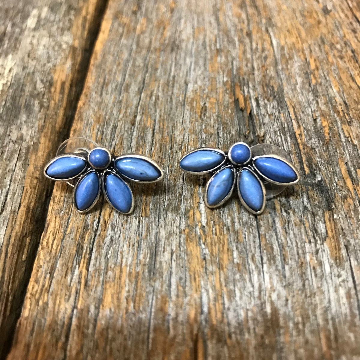 Western Earrings - Purple Stone